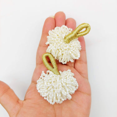 White Bead Tassels Latkan, Indian Latkans, Sewing Latkans